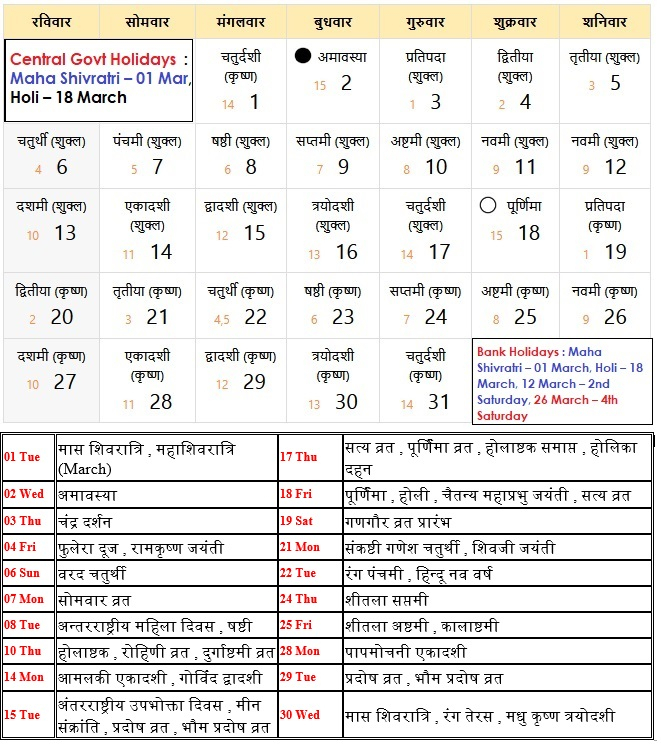 Calendar 2022 Pdf - Indian Festivals, Holidays, Panchang