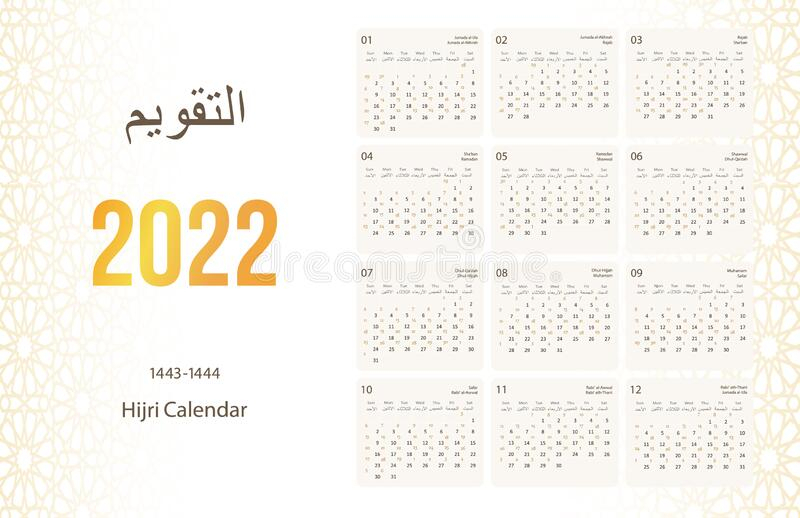 Calendar Hijri And Gregorian 2022 [Revised Calendar