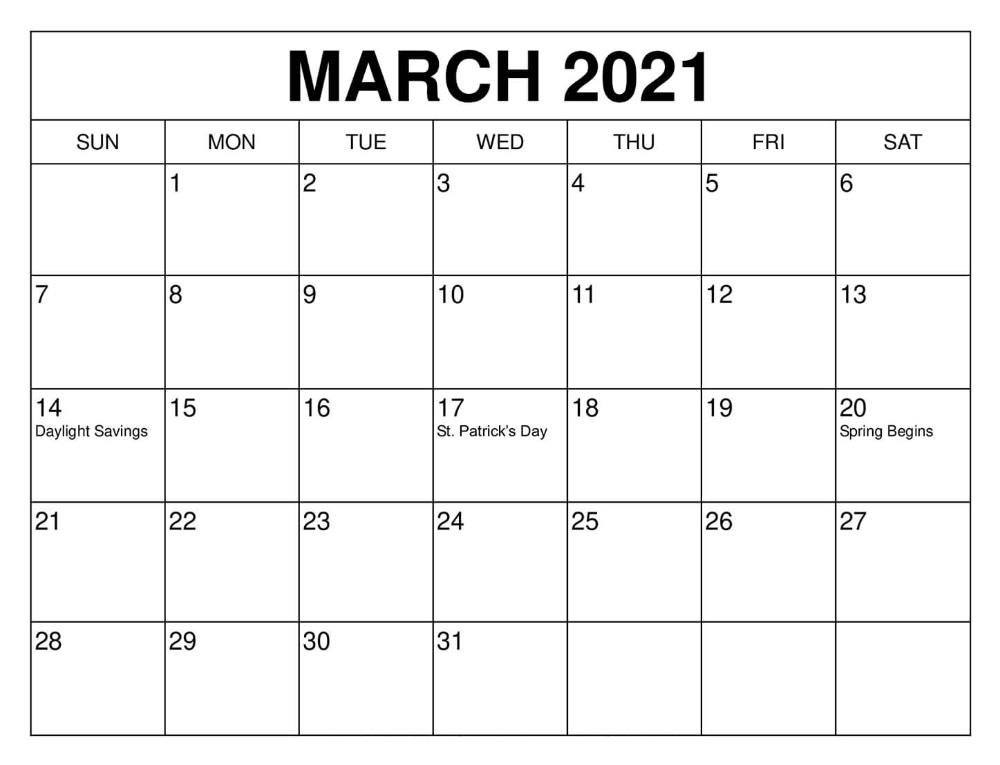 Calendar March 2021 Malaysia | Lunar Calendar