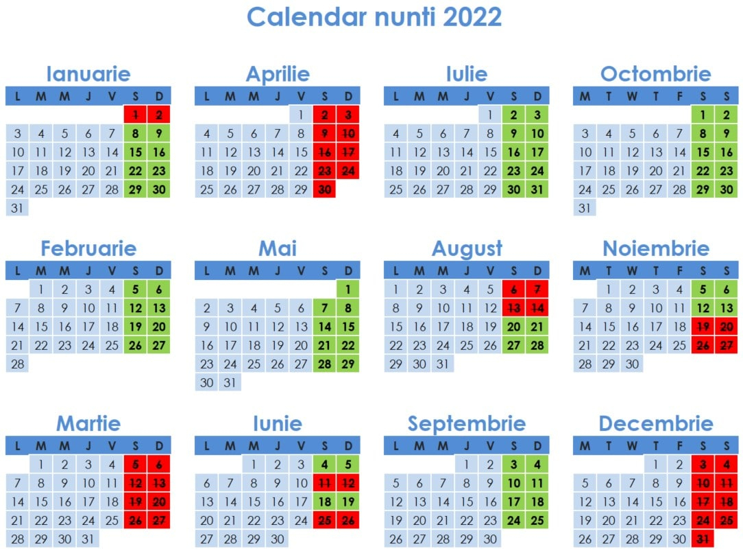 Cand Se Fac Nunti In 2022 [Ghid Complet + Calendar]