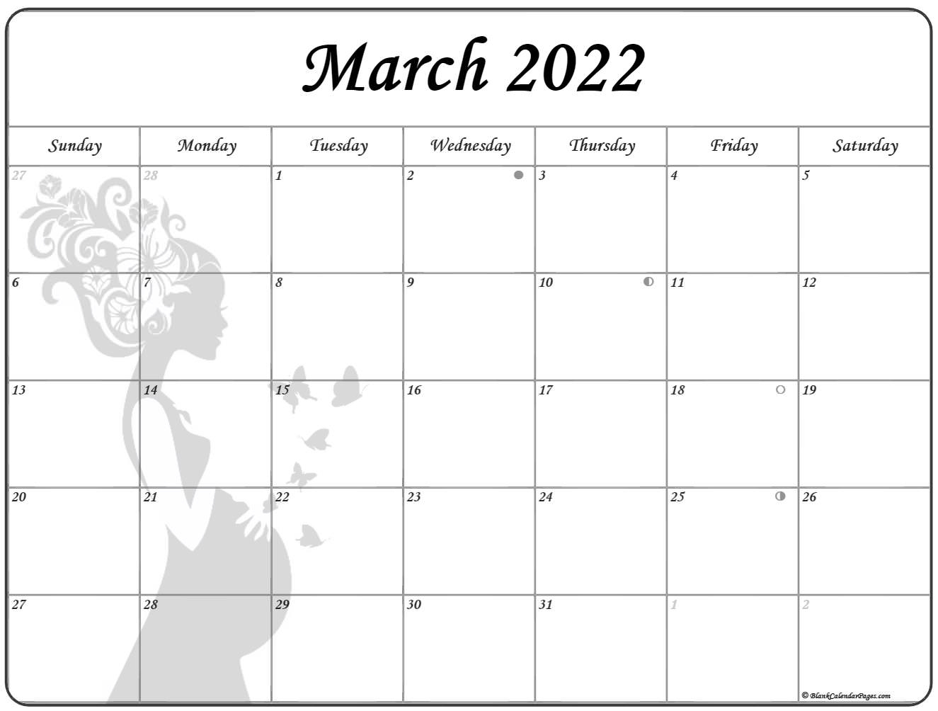 Collection Of March 2022 Photo Calendars With Image Filters