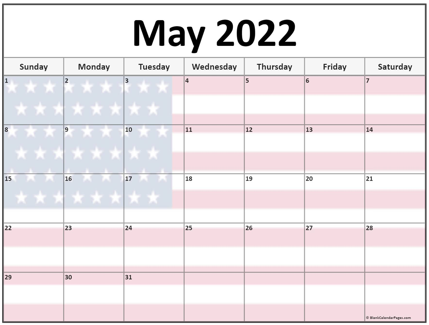 Collection Of May 2022 Photo Calendars With Image Filters
