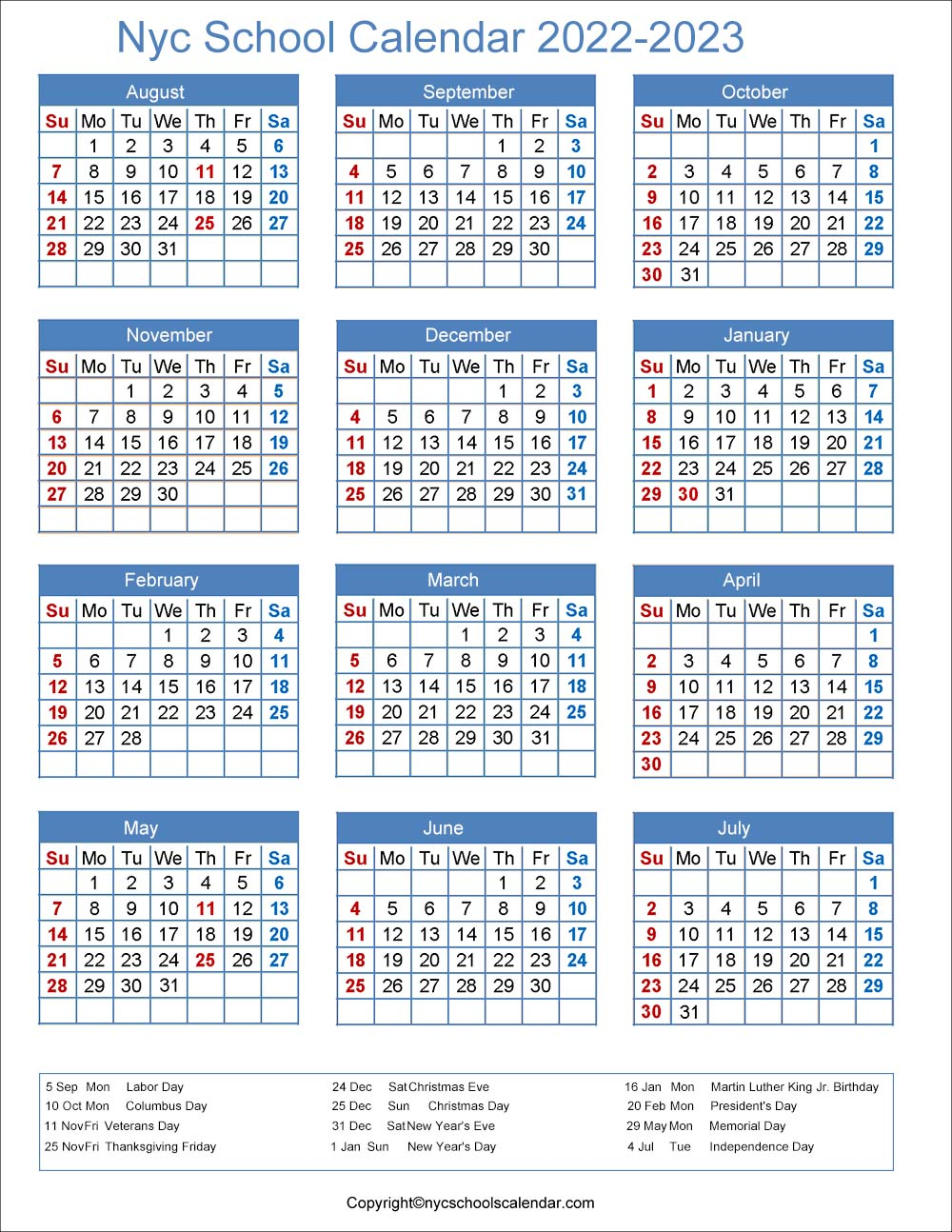 Columbia Public Schools Calendar 2022-2023 - August