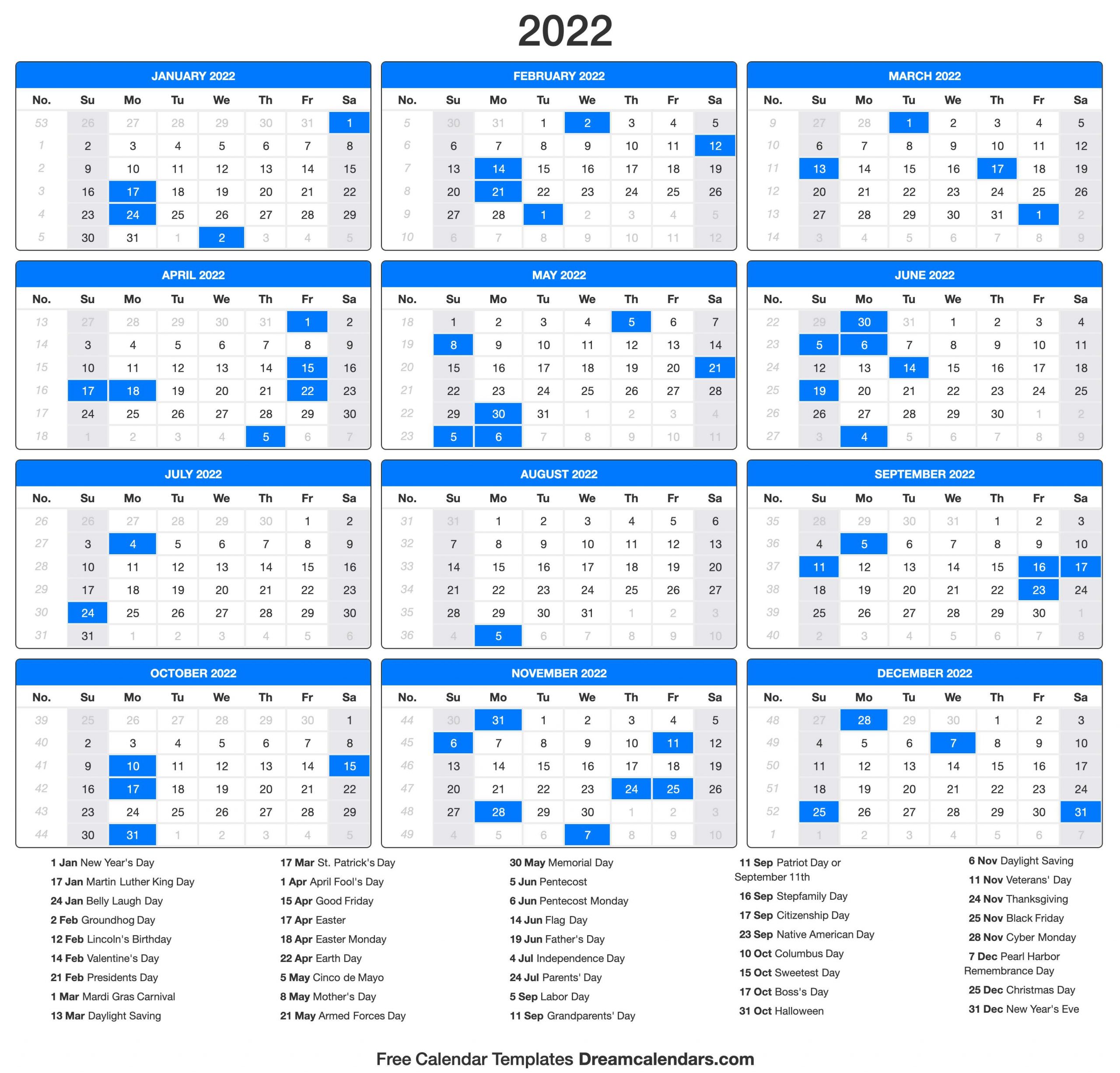 Columbus Day 2022 Calendar March