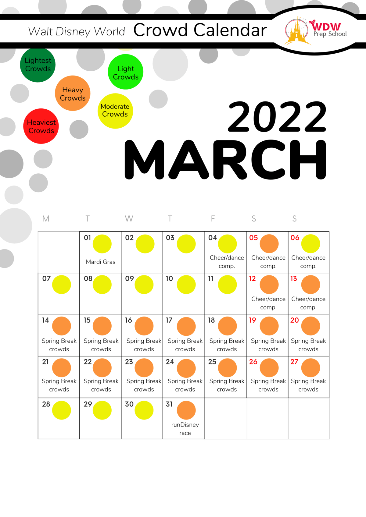 Crowd Calendar Disney World 2022 Q50