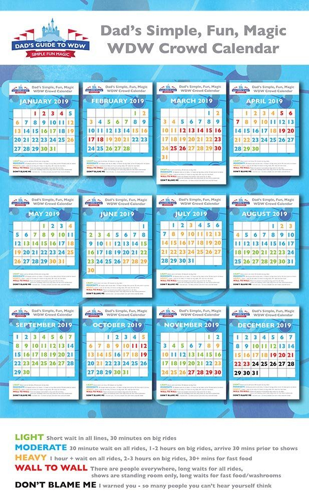 Dads Disney Crowd Calendar 2022 - February Calendar 2022