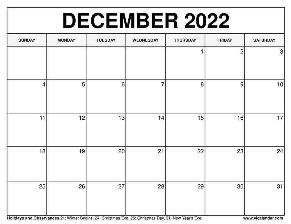 December 2022 Calendar | 2021 Calendar, Calendar
