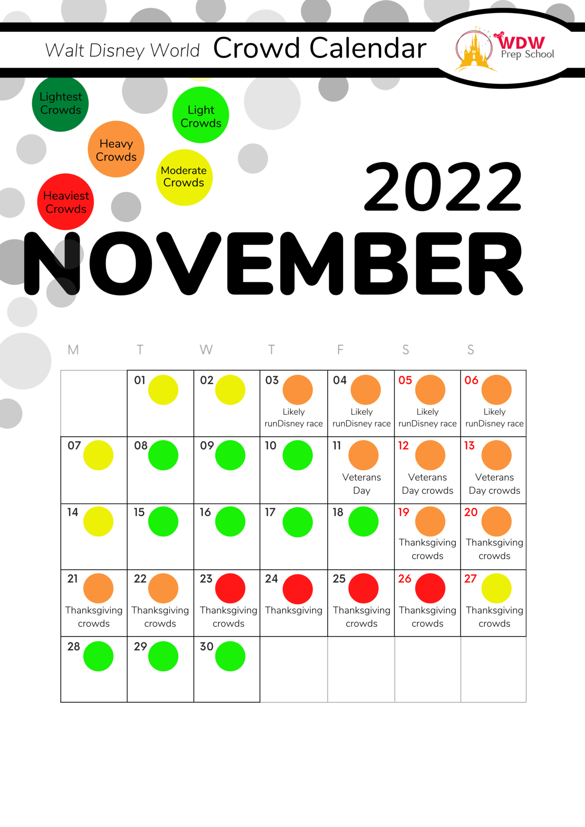 Disney Crowd Calendar 2022 In Excel
