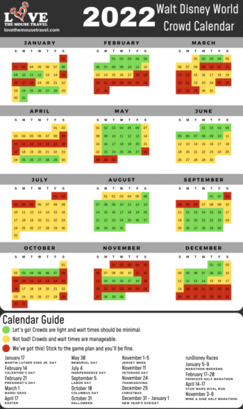 Disney Crowd Calendar Feb 2022 - Allcalendar