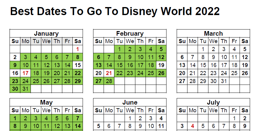 Disney World Calendar 2022 Year Of The