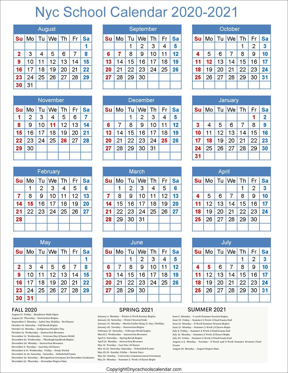 Doe School Calendar 2022-2023 - Printable Calendar 2022