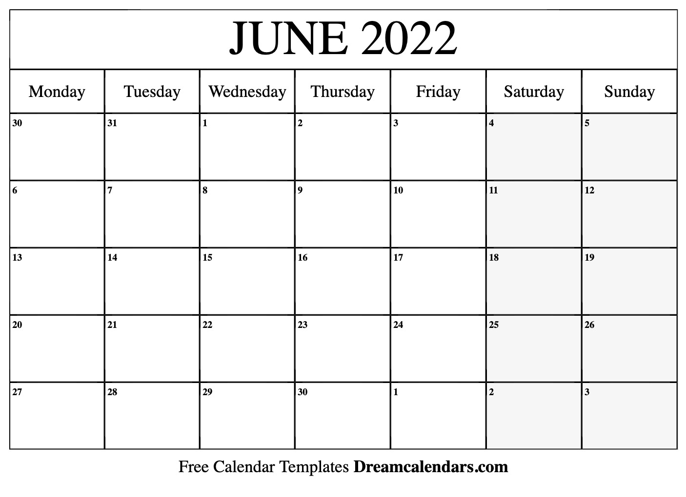 Islamic Calendar For June 2022 | Calendar Template 2023