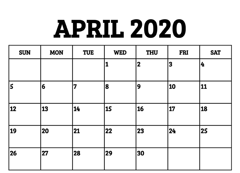 Fantastic Screen 2020 Calendar April Thoughts The Actual