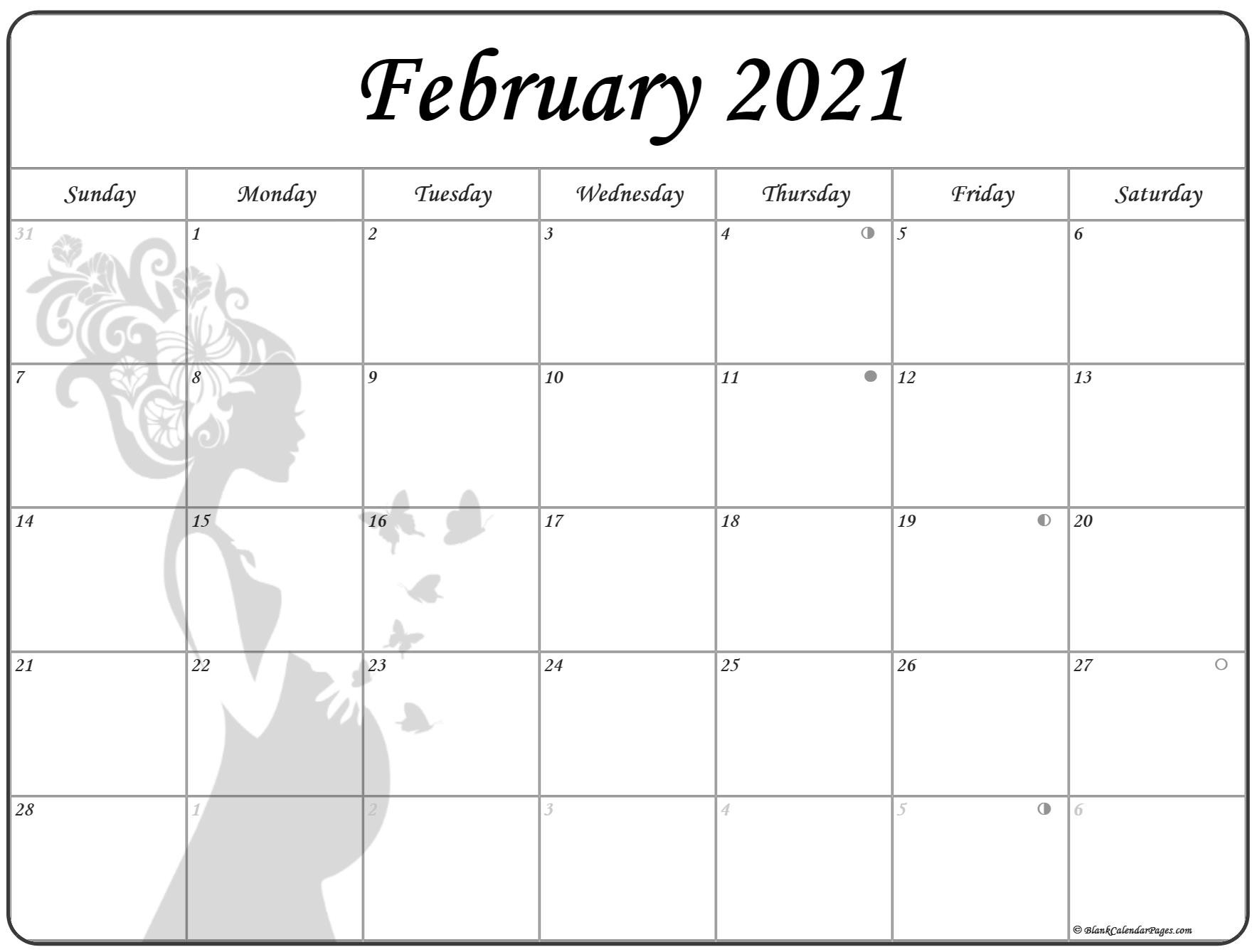 February 2021 Full Moon Phases Calendar - Calendar 2021