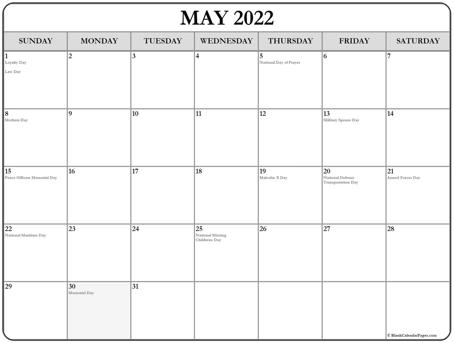 Federal Holidays For 2022 / 2022 Calendar With Us Holidays