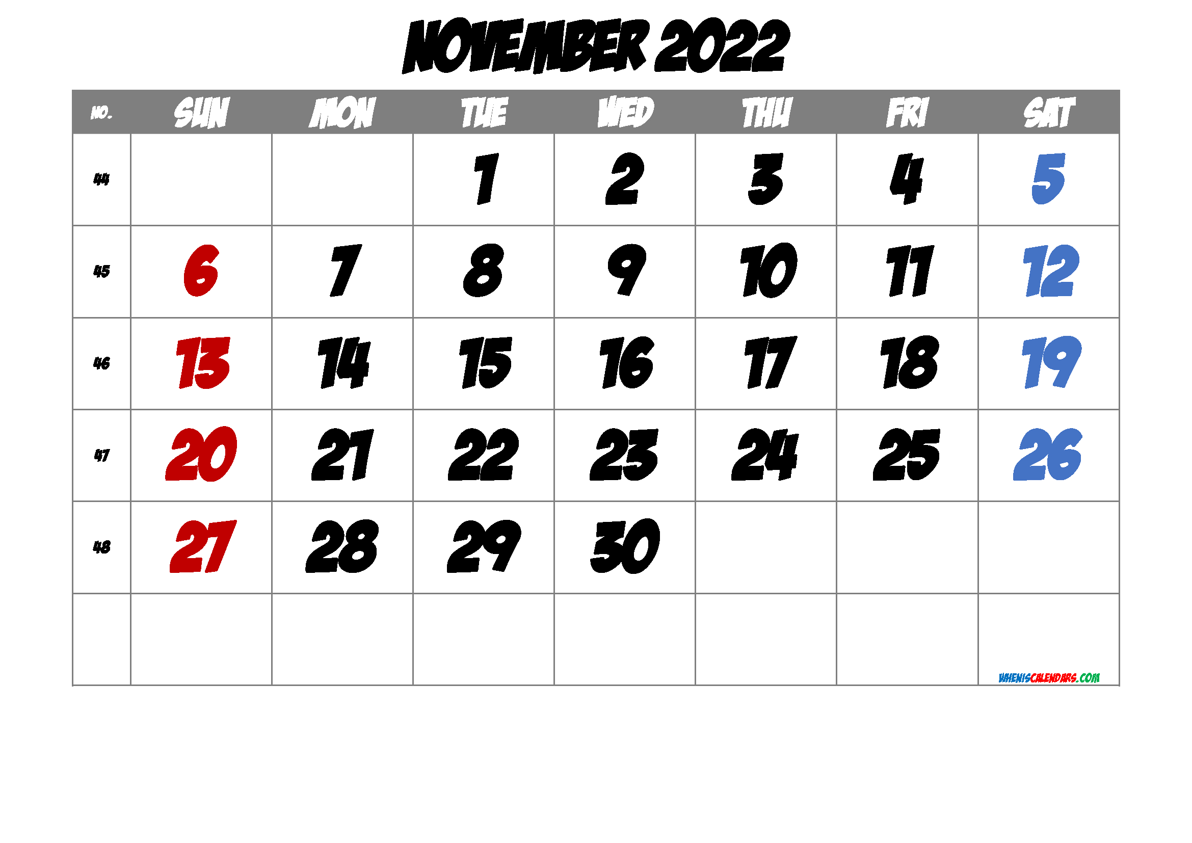 Free November 2022 Calendar [Free Premium]