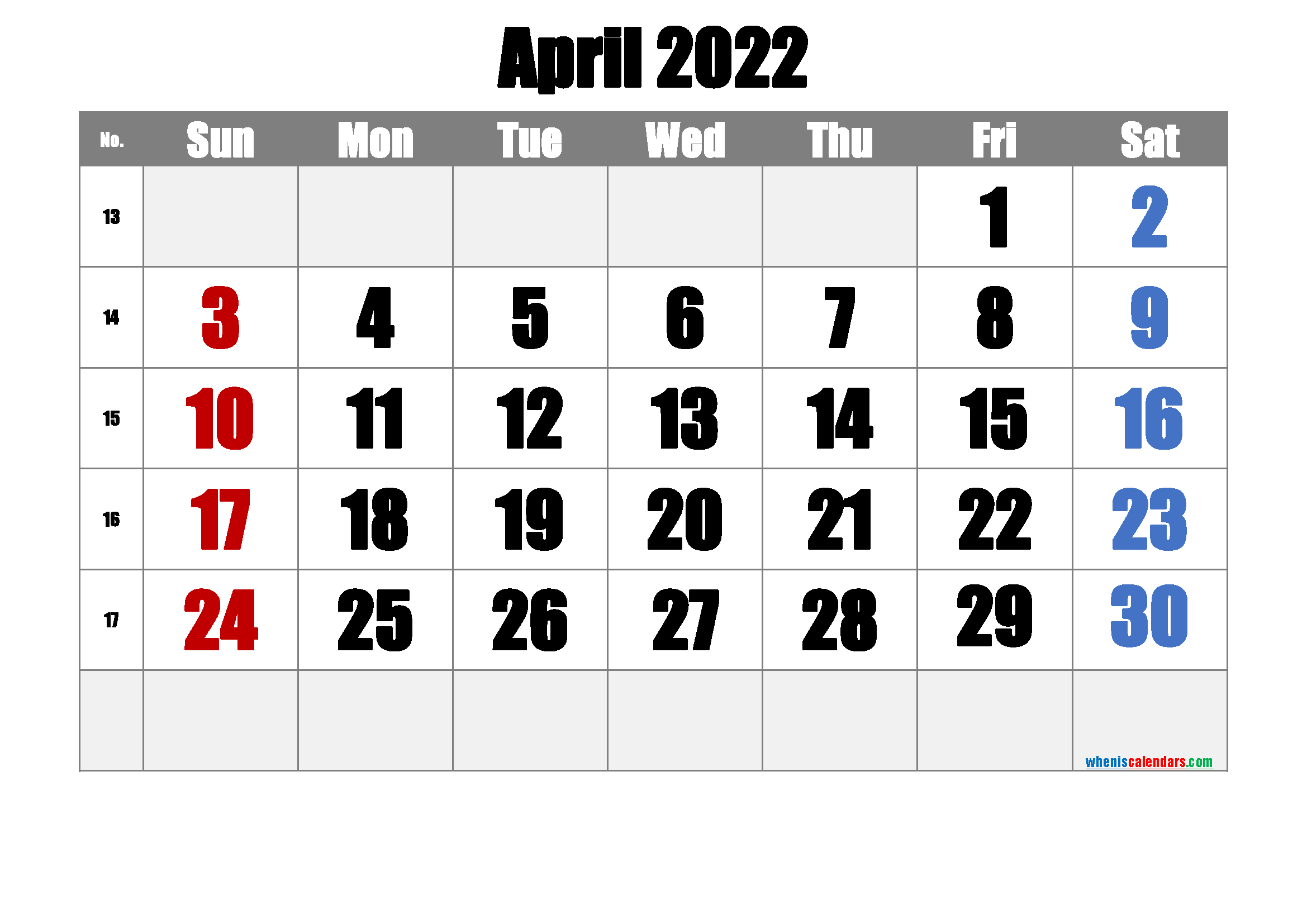 Free Printable April 2022 Calendar - 6 Templates In 2020