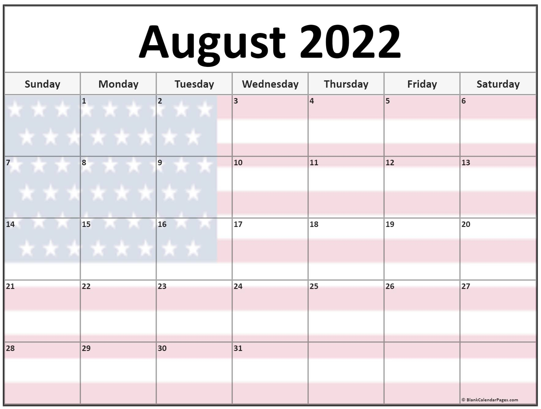 Free Printable August August 2022 Calendar | Printable