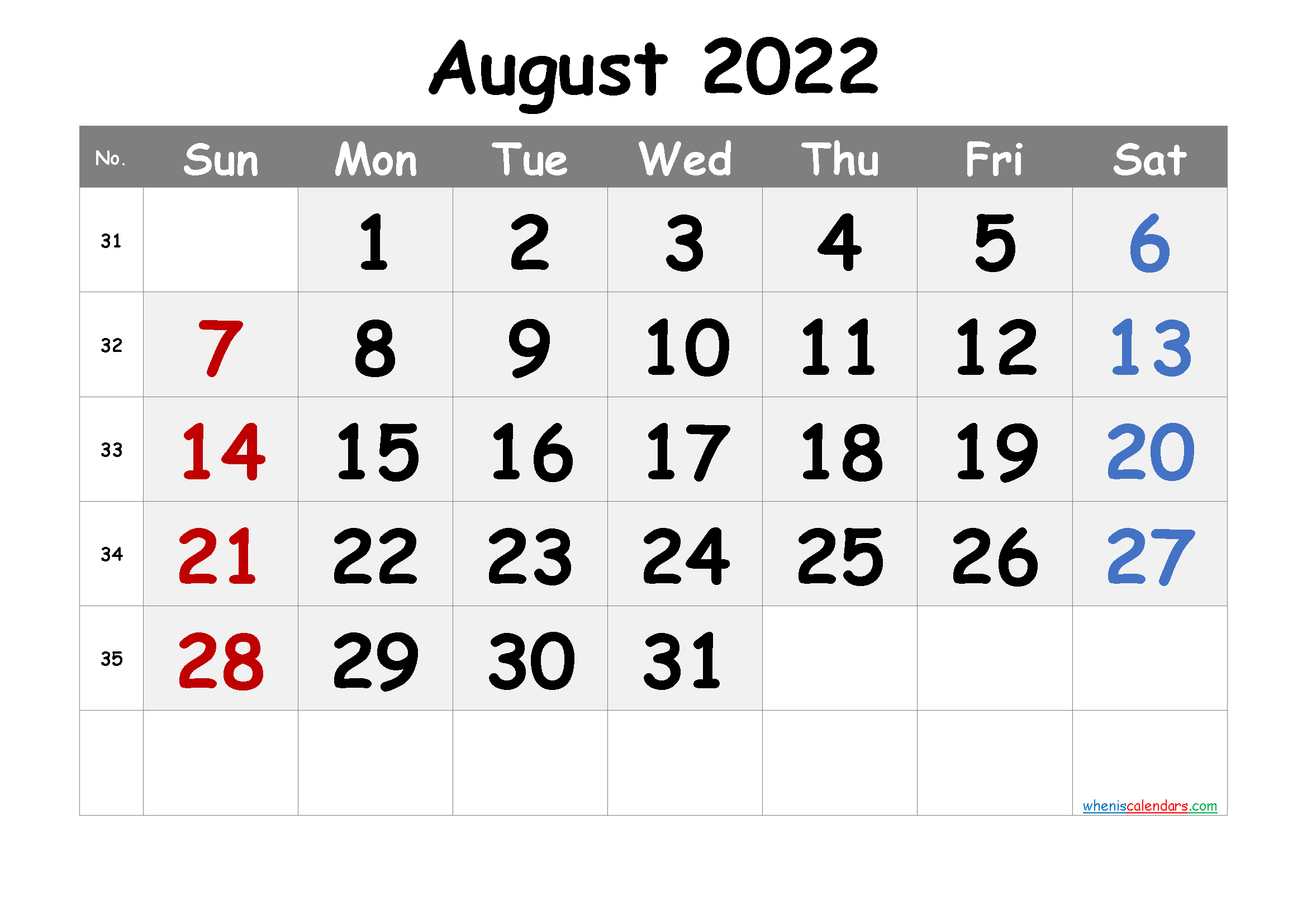 Free Printable Calendar August 2021 2022 And 2023