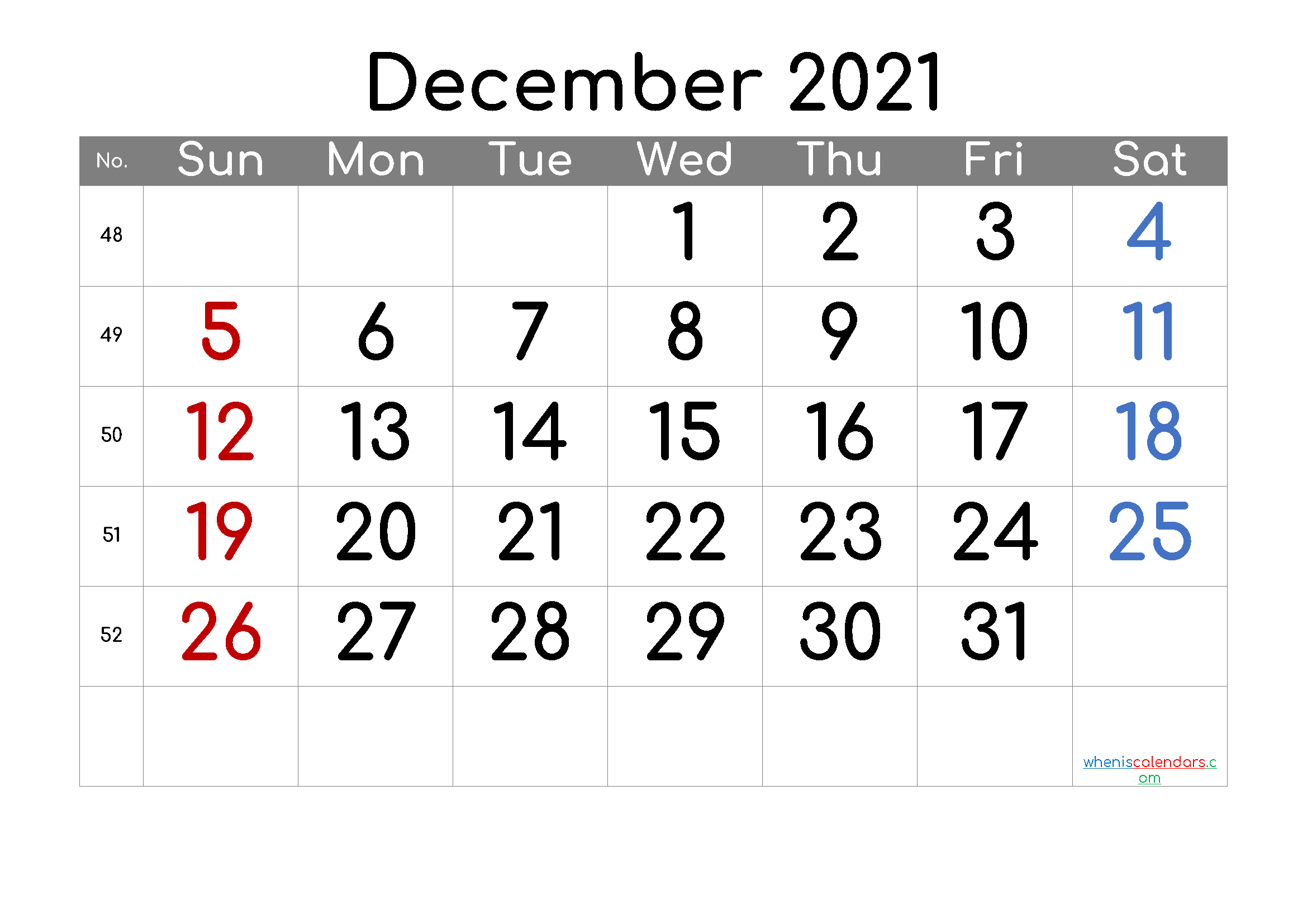 Free Printable Calendar December 2021 2022 And 2023