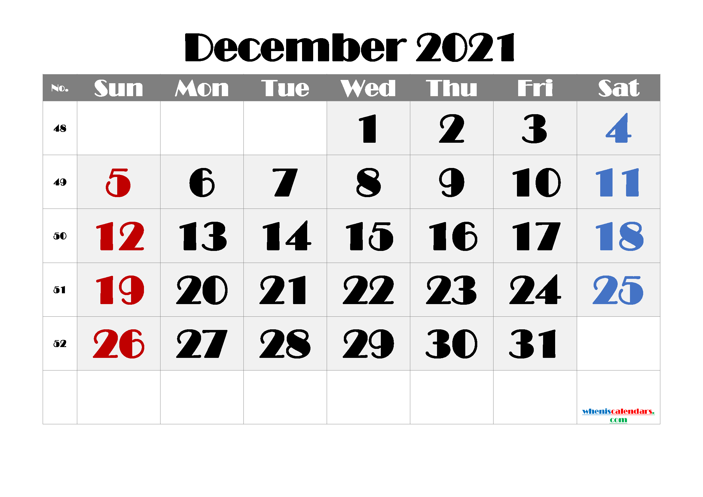 Free Printable Calendar December 2021 2022 And 2023