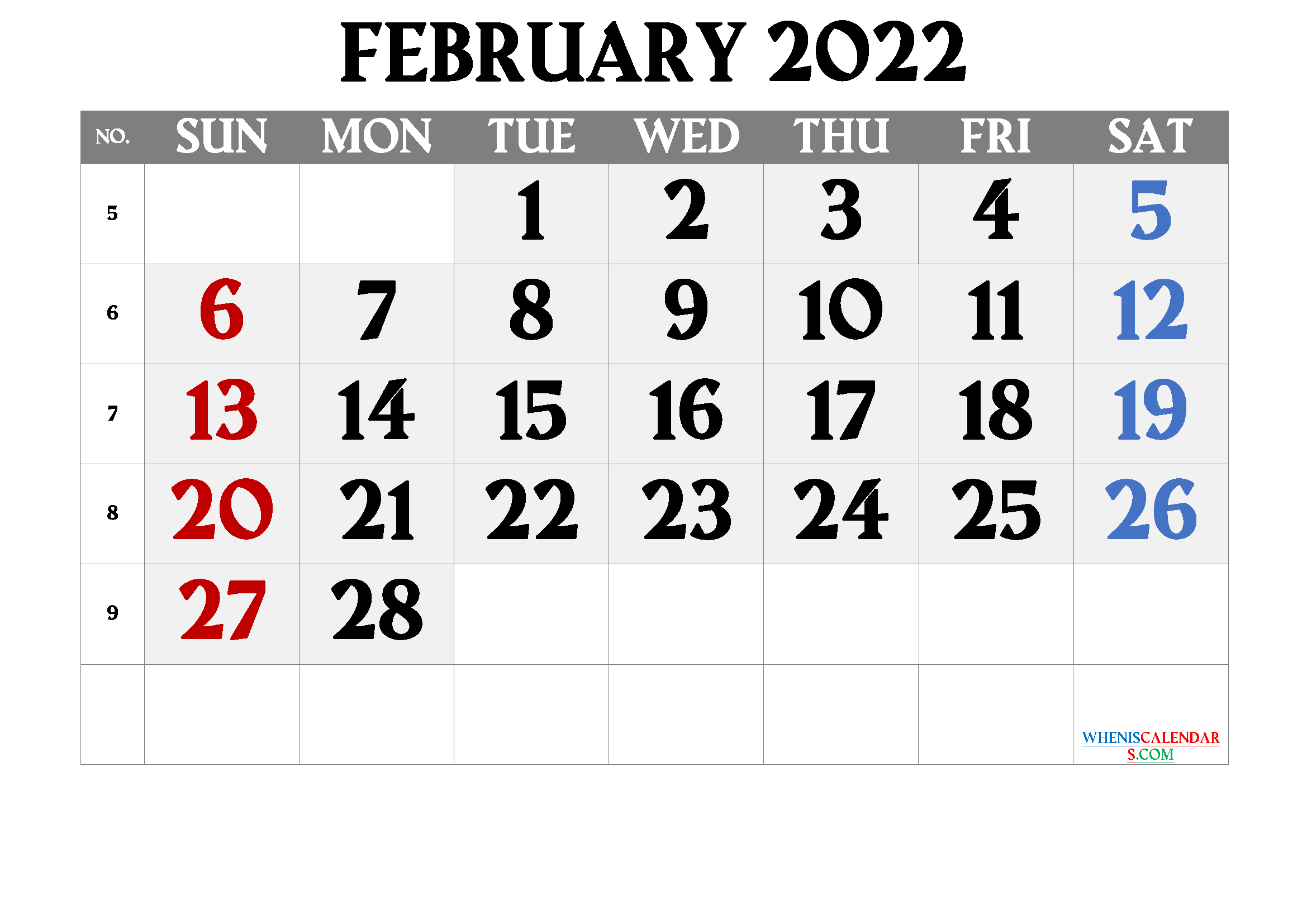 Free Printable Calendar February 2021 2022 And 2023