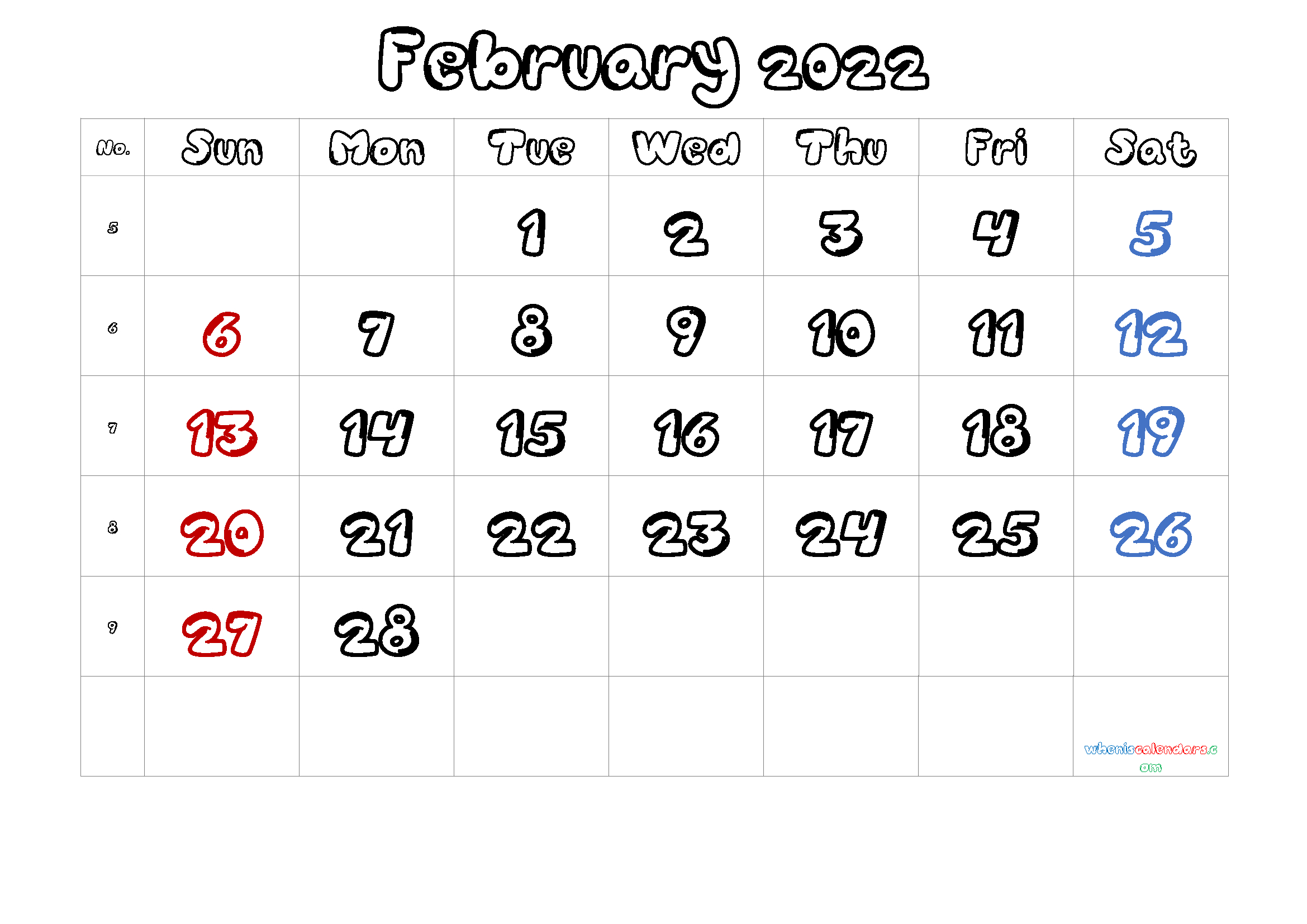 Free Printable Calendar February 2021 2022 And 2023