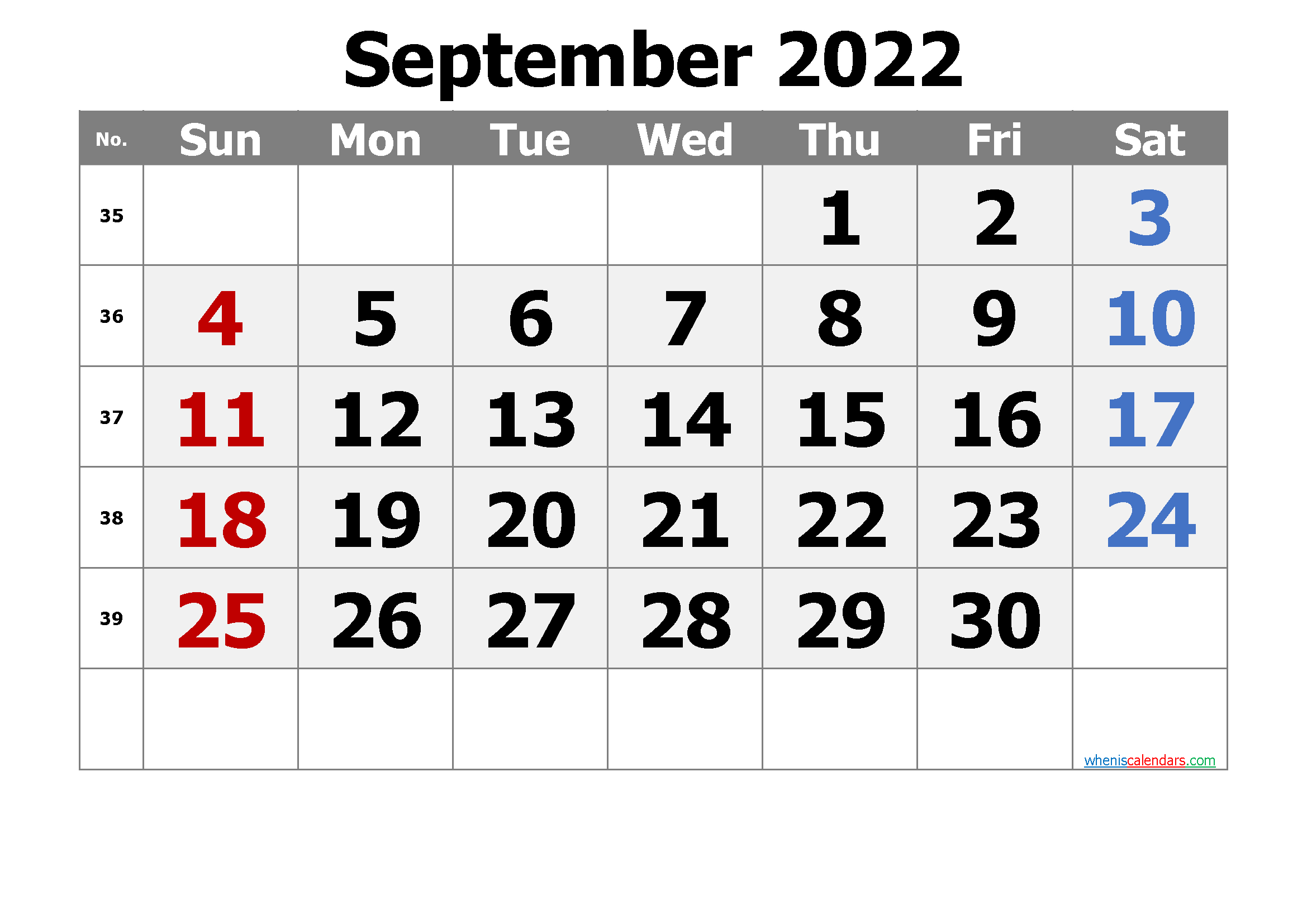 Free Printable Calendar September 2021 2022 And 2023