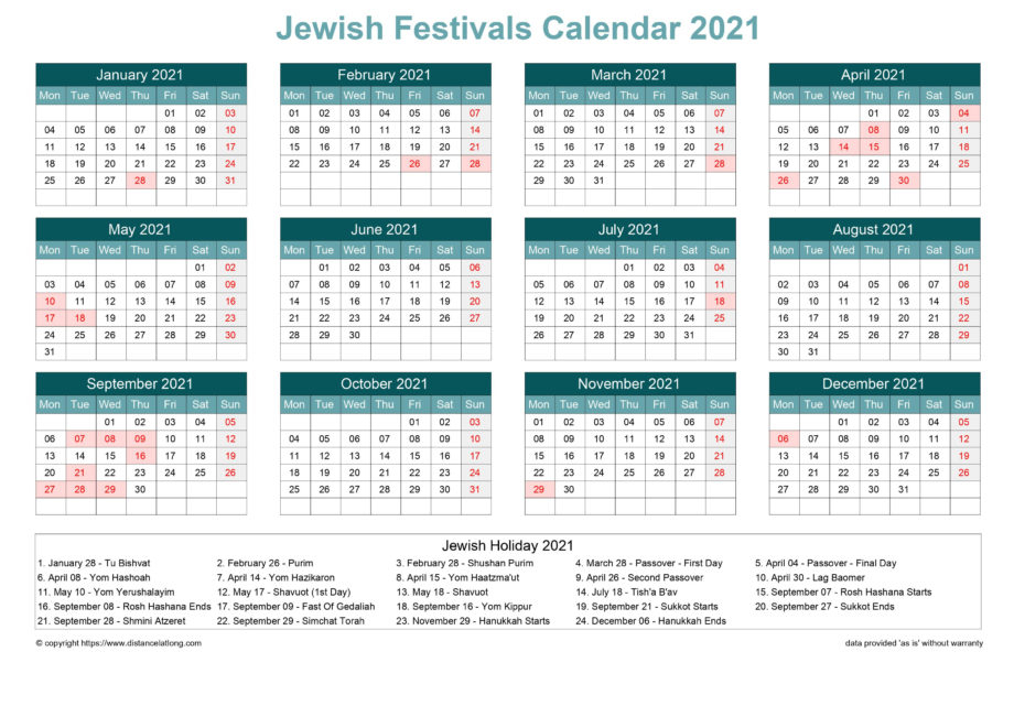 Jewish Calendar October 2022 