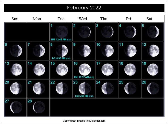 Full Moon Calendar 2022 Phases - August Calendar 2022