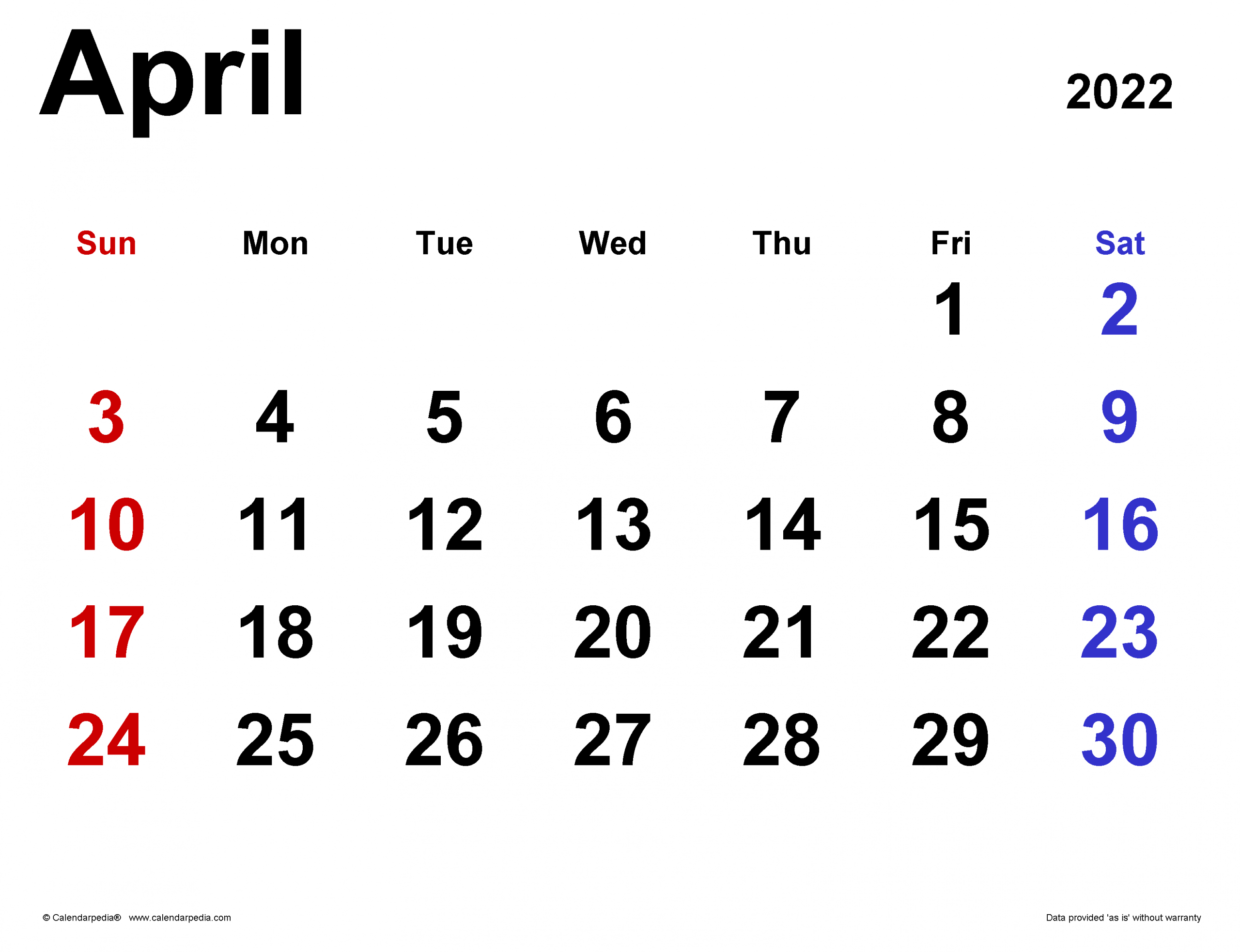 Get Calendar April 2022 Calendar Images - Calendar