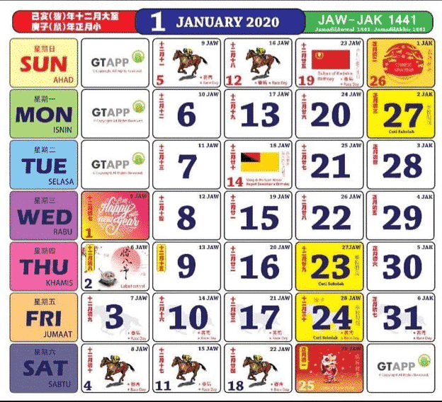 Get Kalender Kuda Calendar 2022 Malaysia Gif - All In Here