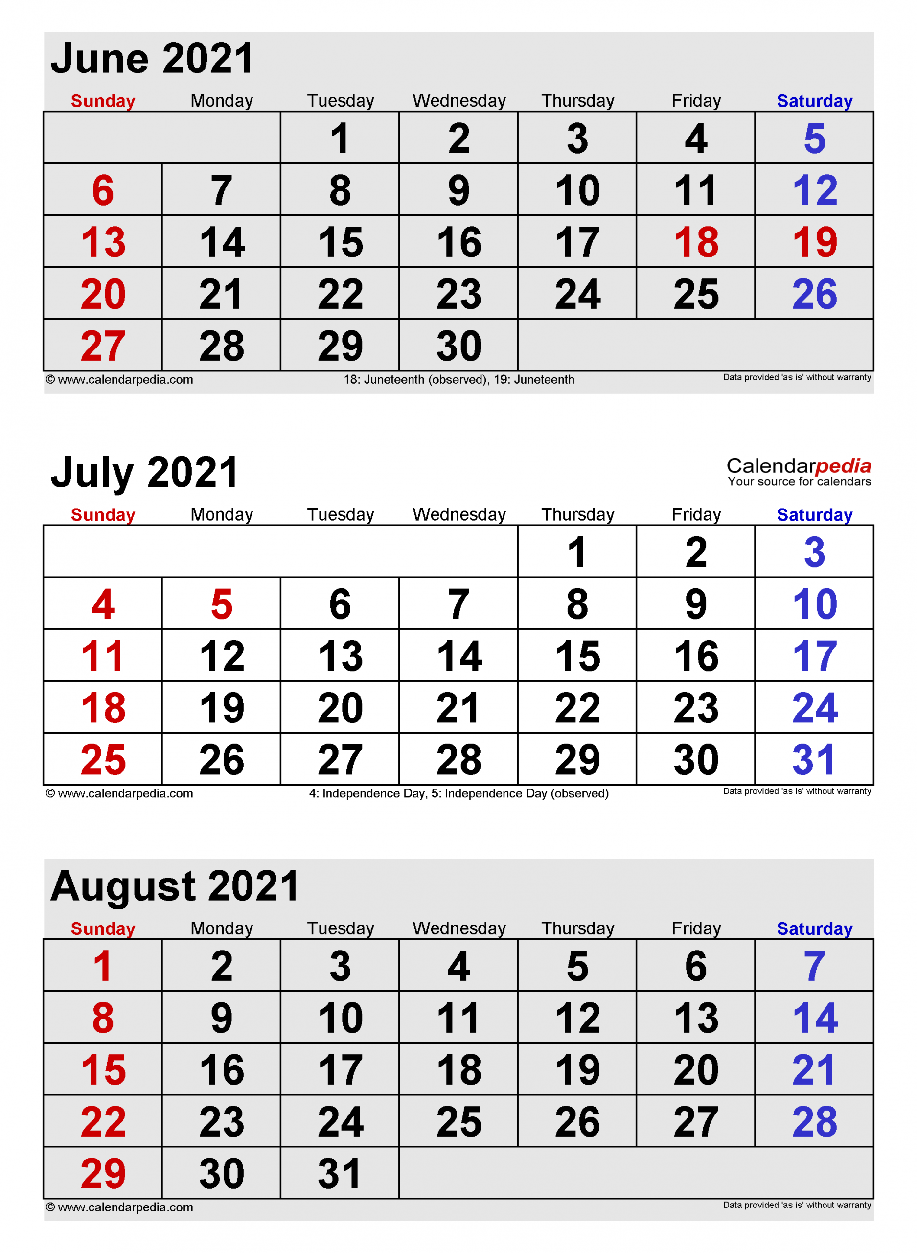 How Many Days Per Month Before July And August 2021