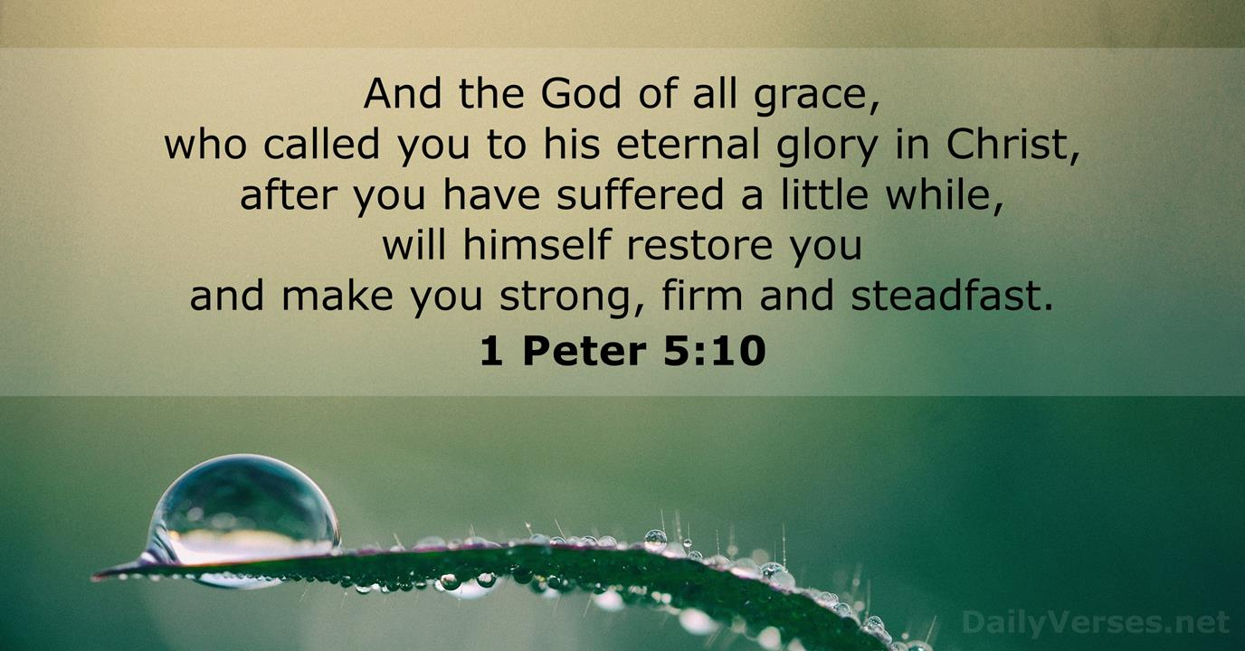 January 2, 2021 - Bible Verse Of The Day - 1 Peter 5:10