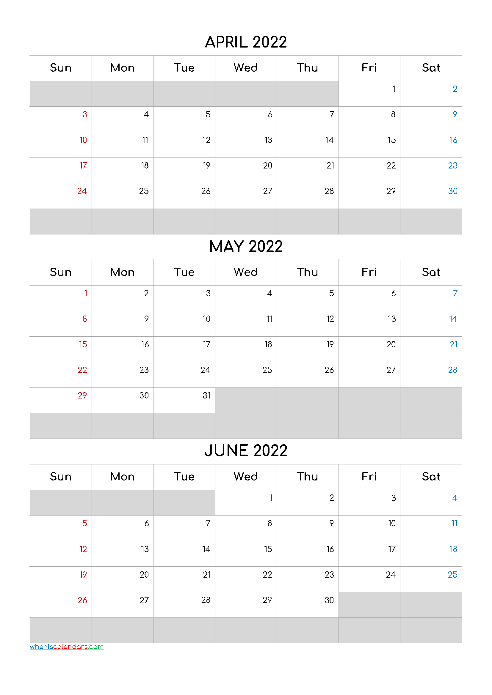 January February March 2022 Calendar Template [Q1-Q2-Q3-Q4]