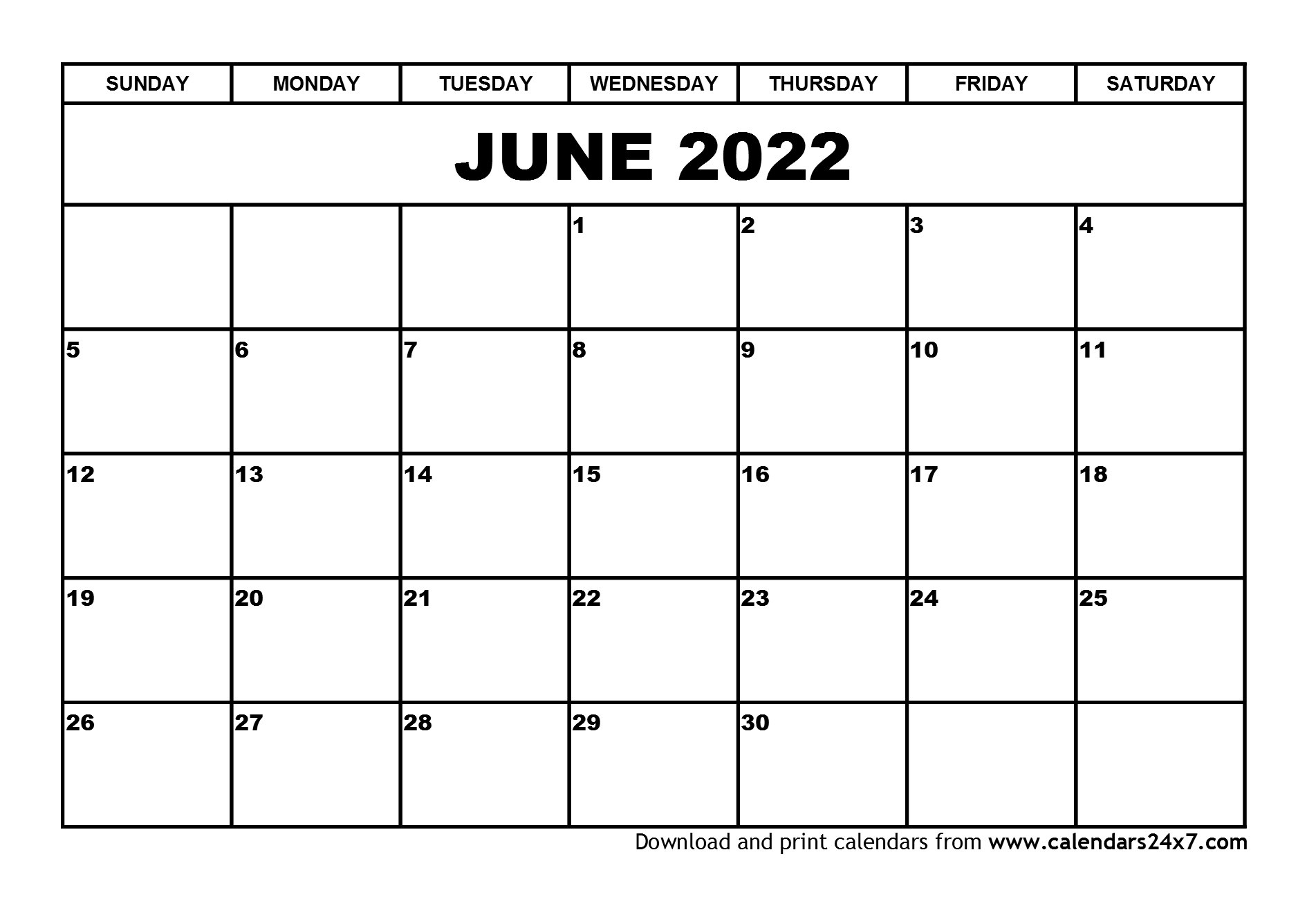 June 2022 Calendar &amp; July 2022 Calendar