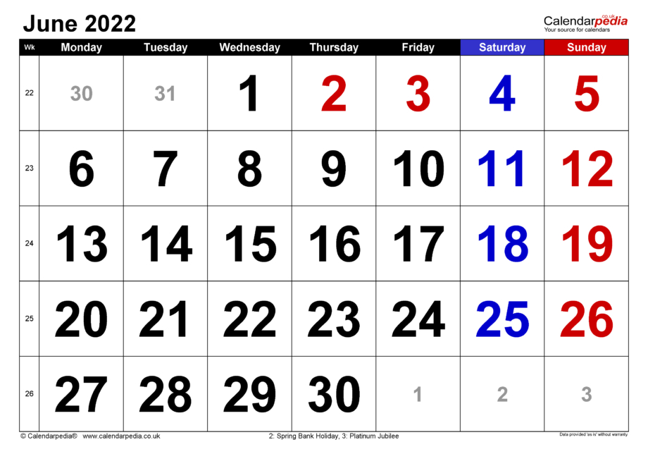 June 2022 Calendar Uk - Allcalendar
