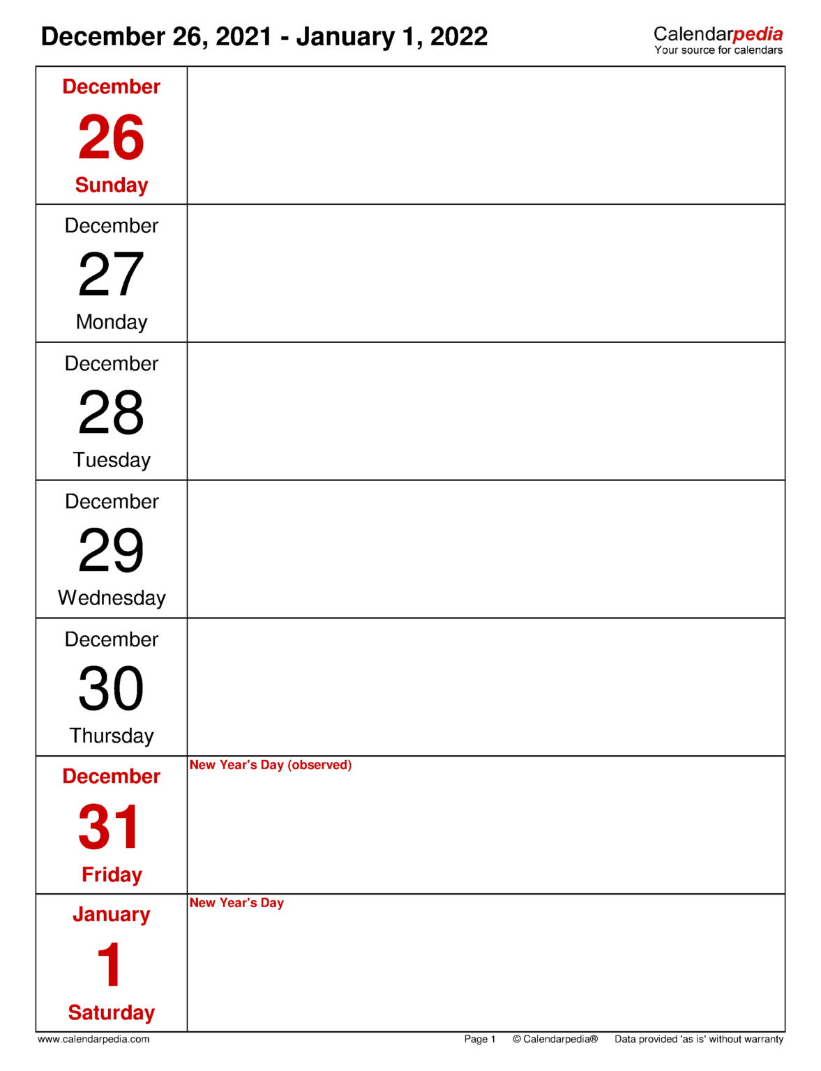 June 2022 Weekly Calendar Printable | 2022 Printable Calendars
