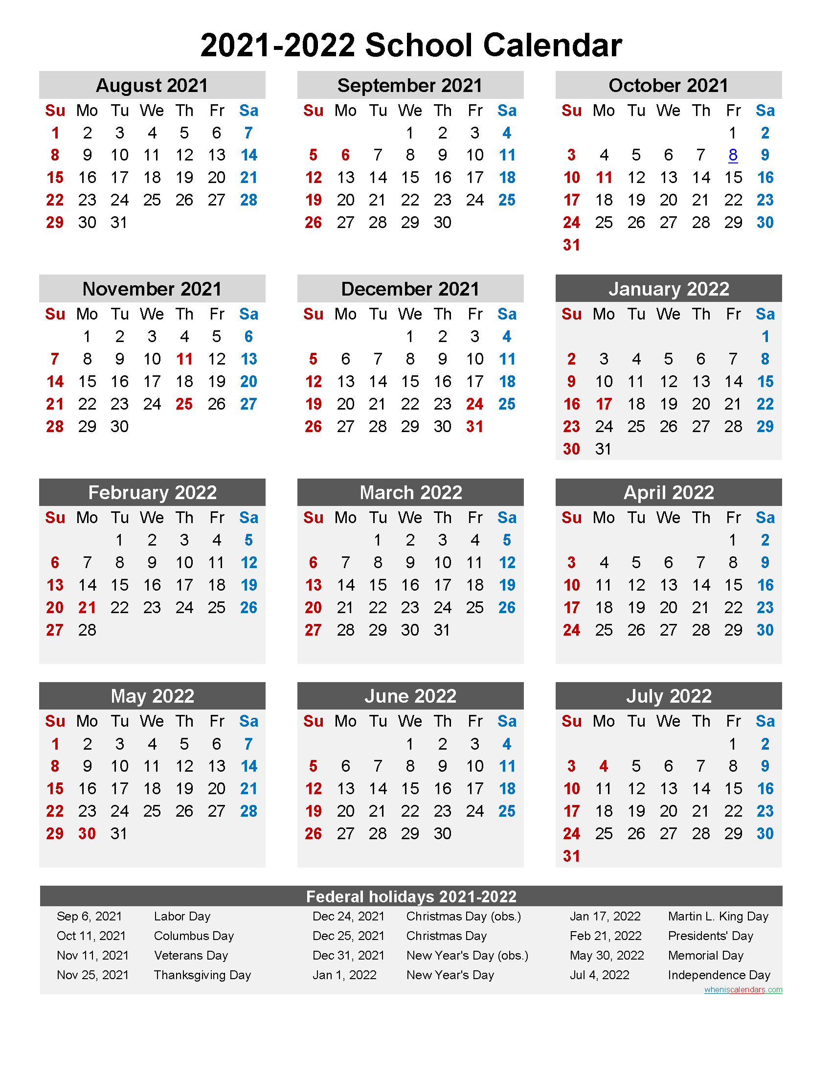 June And July 2022 Calendar Columbus