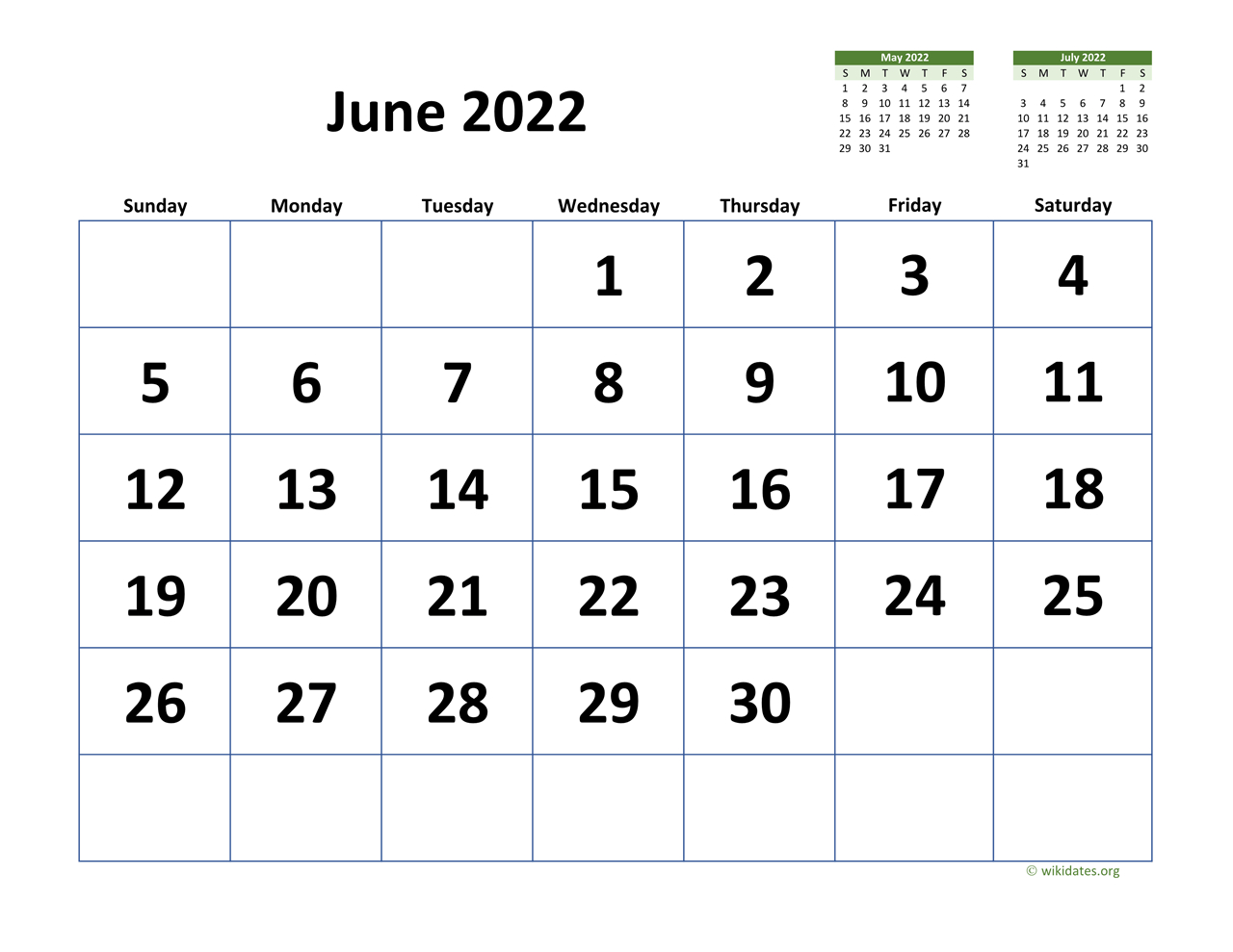 June To August Calendar 2022 - Calendar Belgium