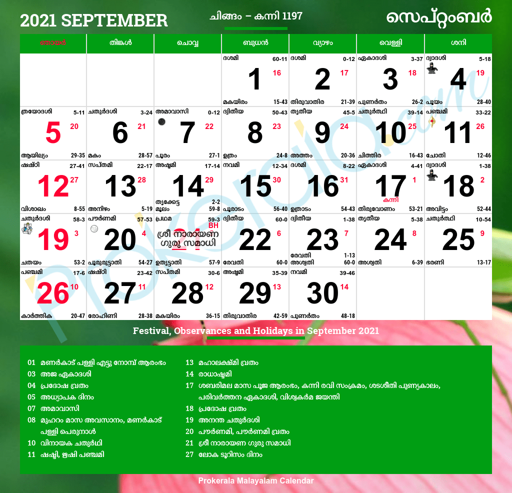 Malayalam Calendar 2003 September 2022 [Doc 800Kb] - Hayes