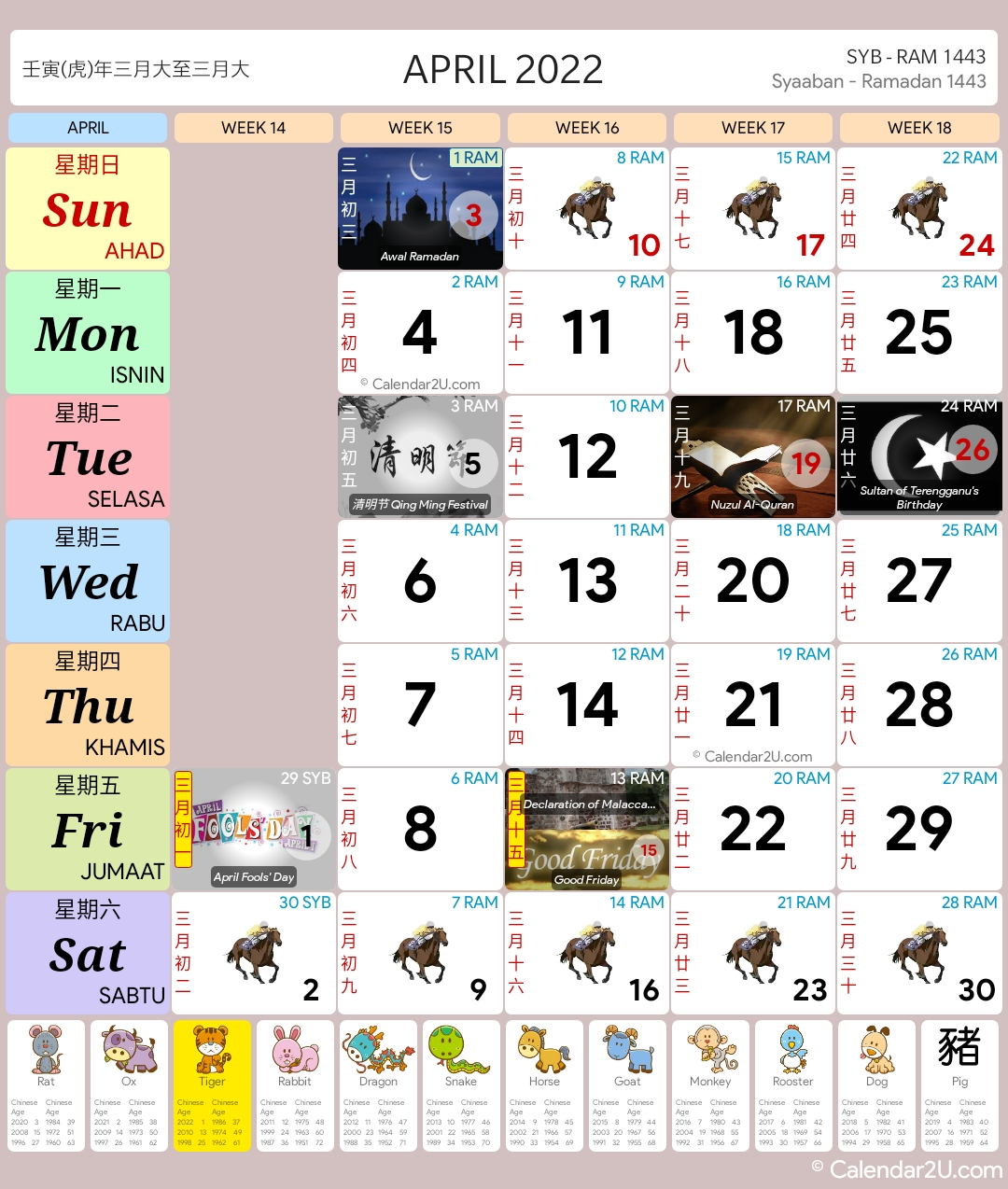 Malaysia Calendar Year 2022 - Malaysia Calendar