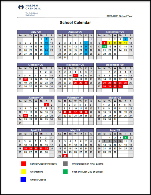 Malden School 2022 Calendar - School Calendar 2022