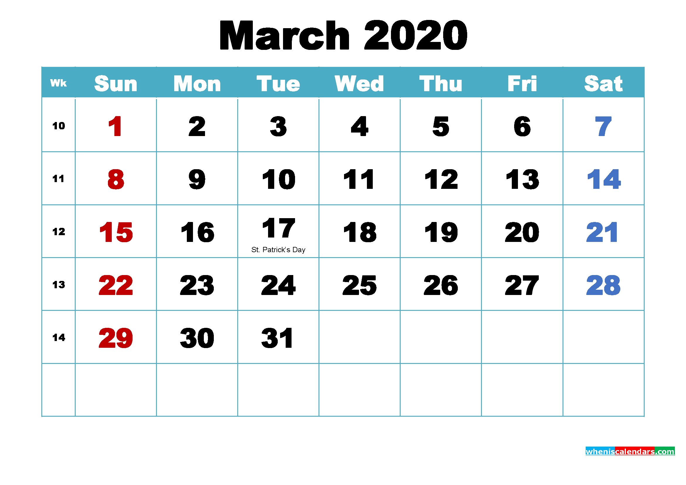 March 2020 Calendar Wallpaper Free Download - Free