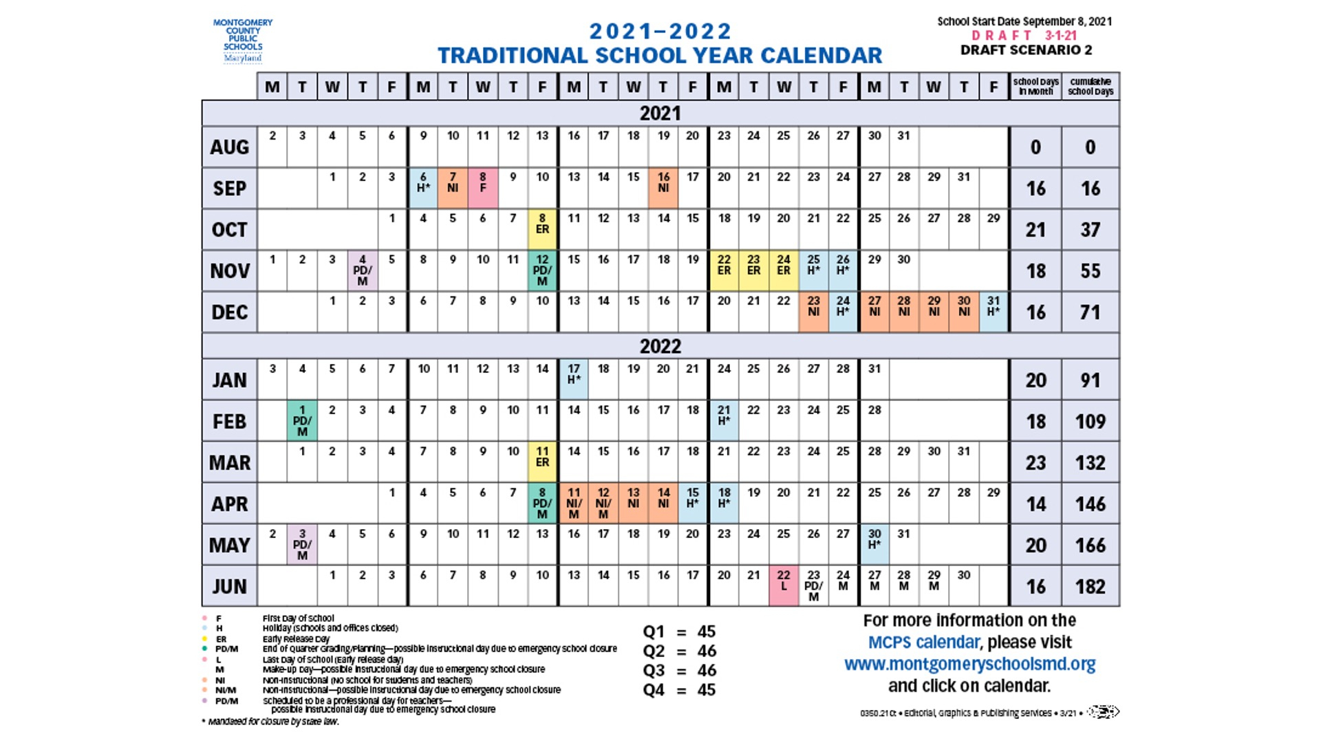 Mcps Seeking Feedback On 2021-2022 Calendar Options - The