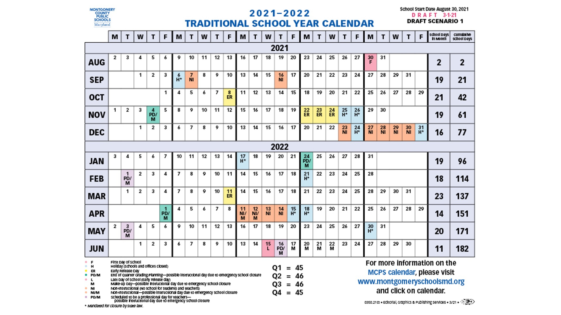 Mcps Seeking Feedback On 2021-2022 Calendar Options - The