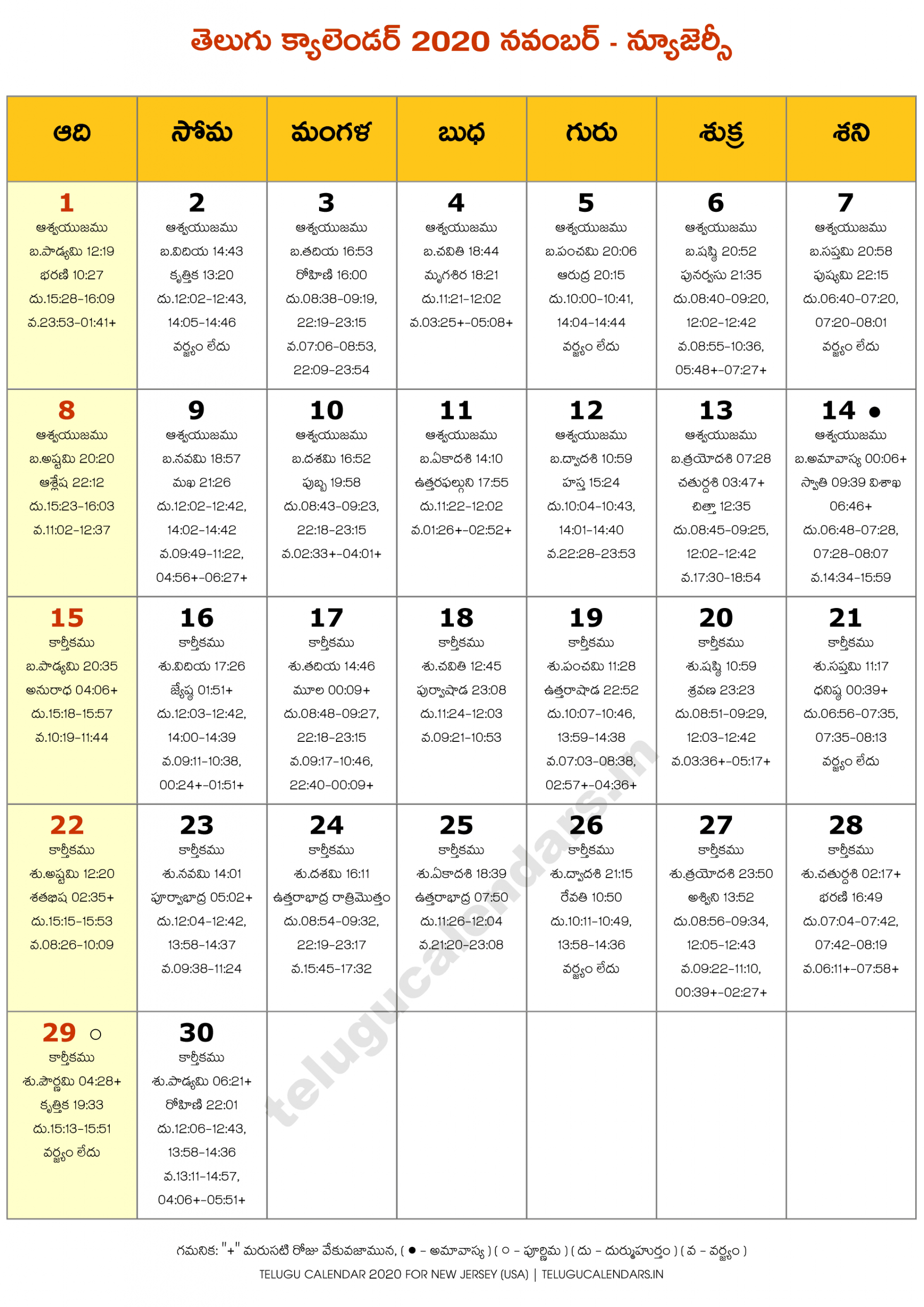 New Jersey Telugu Calendar 2022 - August Calendar 2022