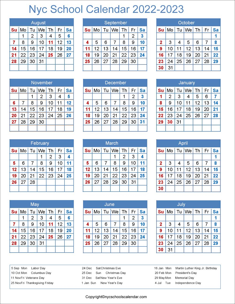 Nyc Doe 2022 Calendar Kuala