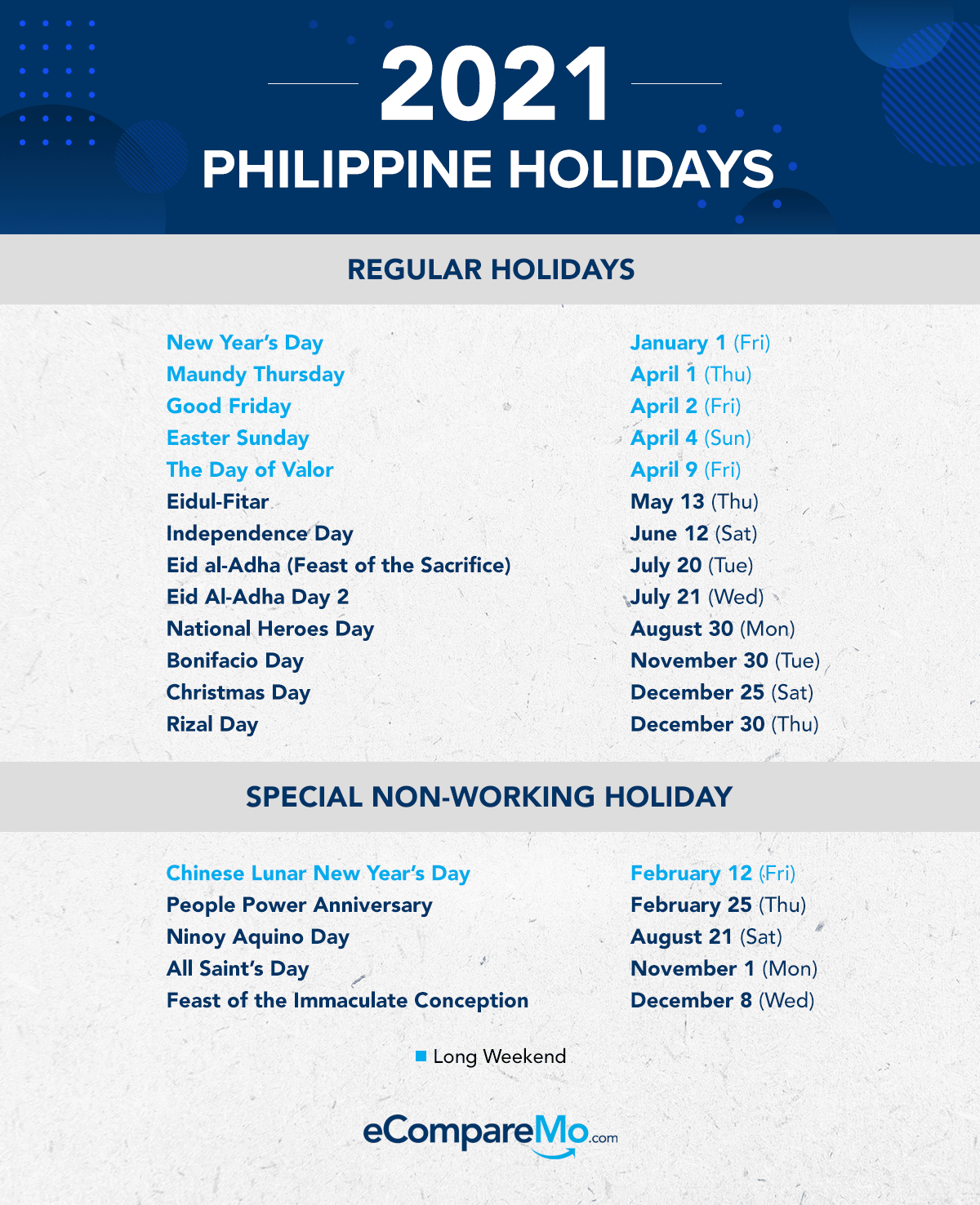 Philippine Holidays 2021 | Holidays Coming Up 2021
