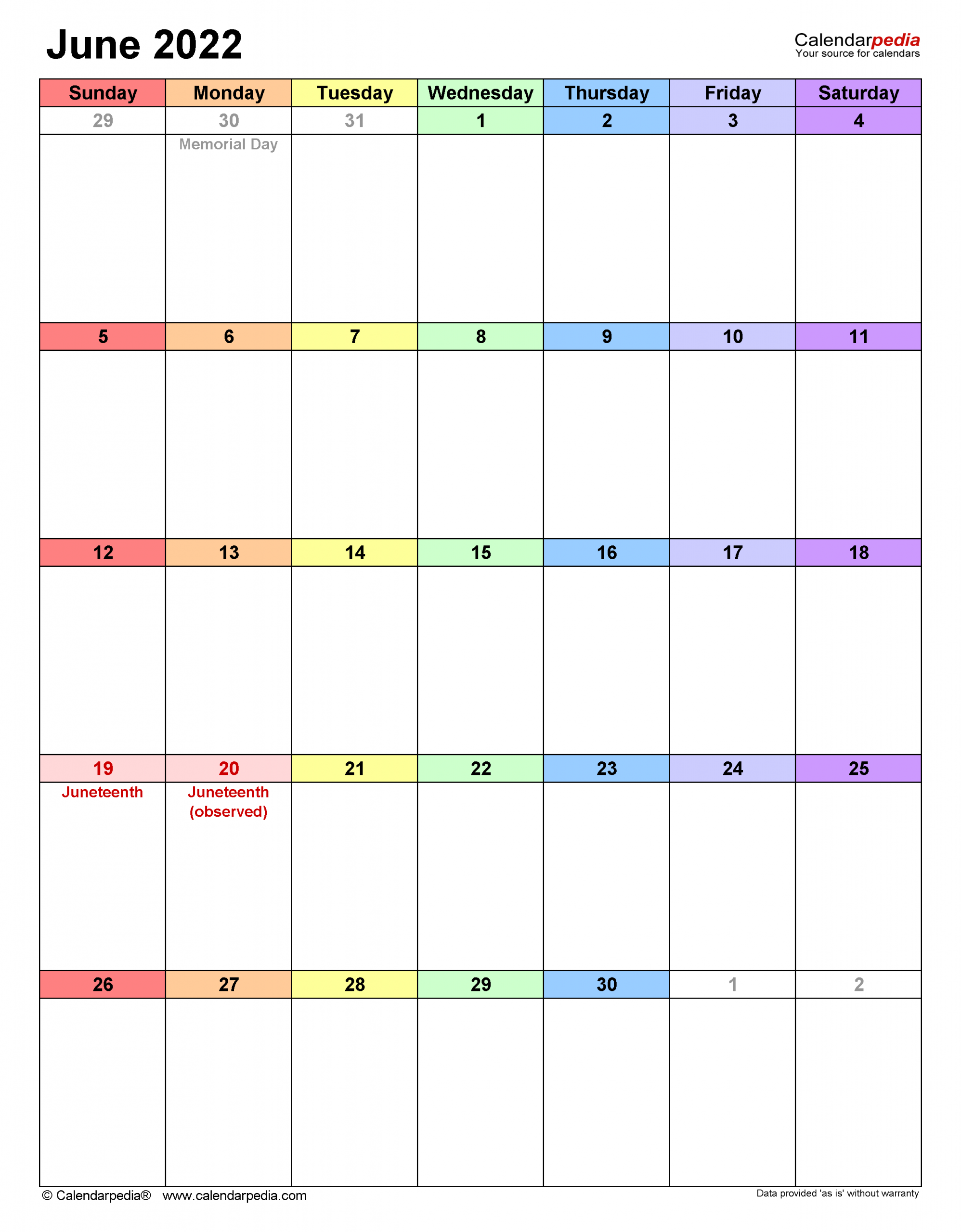 Printable Attnedance Calendar July 2022-June 2023